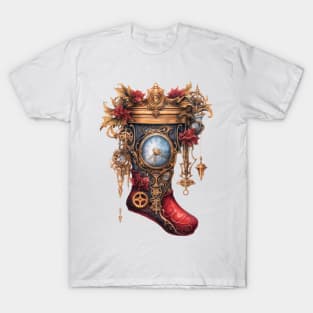 Steampunk Christmas Sock T-Shirt